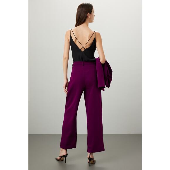 ENDLESS ROSE Purple Wine Colored High-Waisted Trouser Suit Pants size XS - Picture 3 of 12